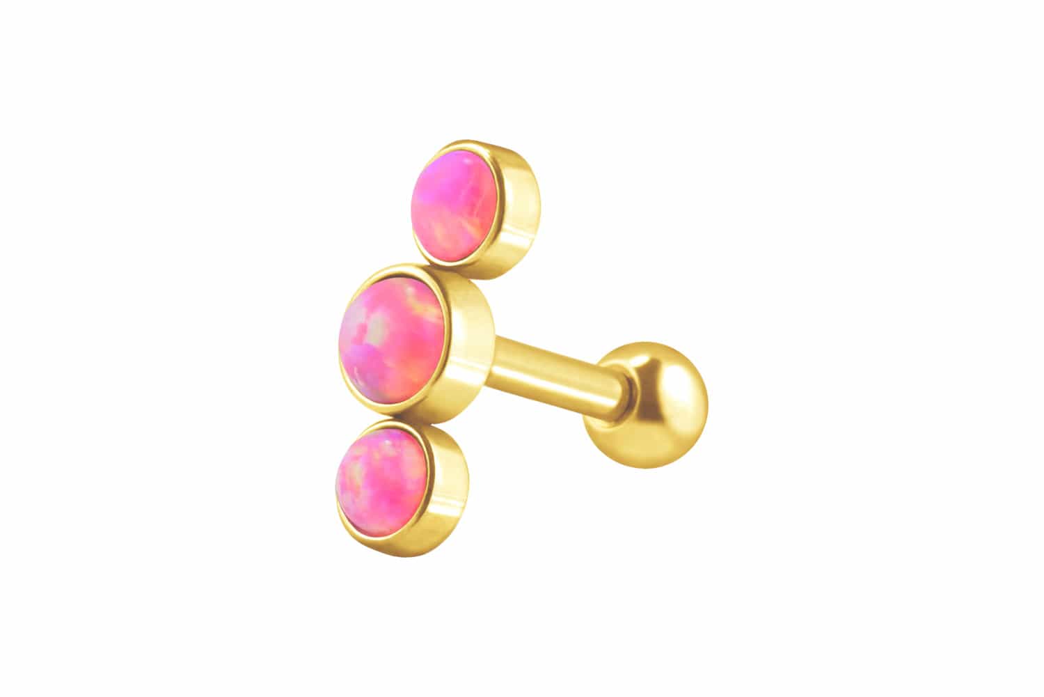Chirurgenstahl Ohrpiercing 3 SYNTHETISCHE OPALE ++SALE++